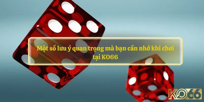 Một số lưu ý quan trọng mà bạn cần nhớ khi chơi tại KO66